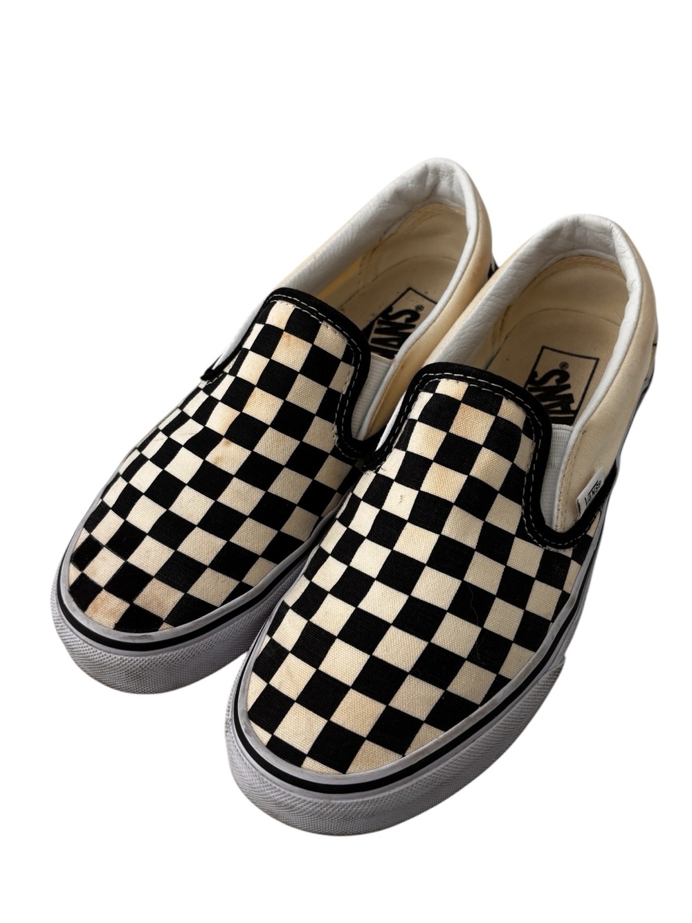 Vans Classic Skater
Checkerboard White Black Canvas Slip-On Sneakers Size 7